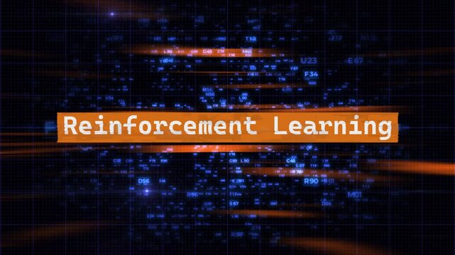  Reinforcement Learning trending words in AI HiTech Backgrounds V 07