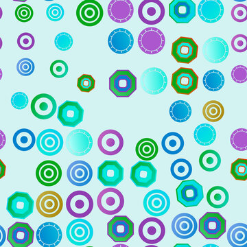 Concentric circles and octagons pattern