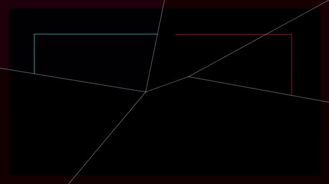 Abstract Dark Geometric Wireframe Background with Intersecting Lines and Digital Interface Overlay