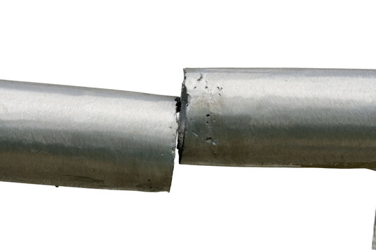stainless tube cut for a handrail Isolated on transparent background&nbsp;