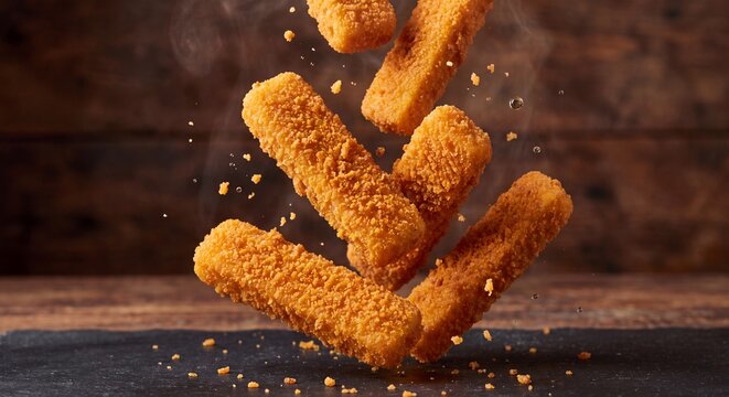 Herabfallende Fischst&auml;bchen
