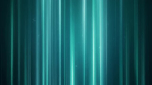 Teal Vertical Light Beams Glowing Against a Dark Background