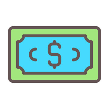 Dollar Bill Vector Icon Design