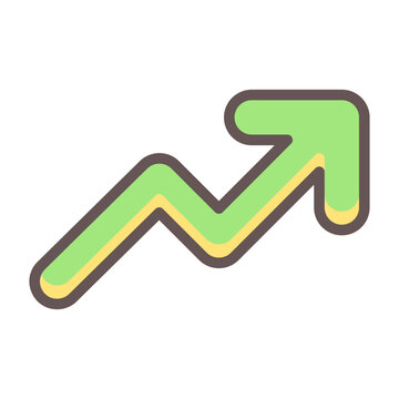 Trending Up Vector Icon Design