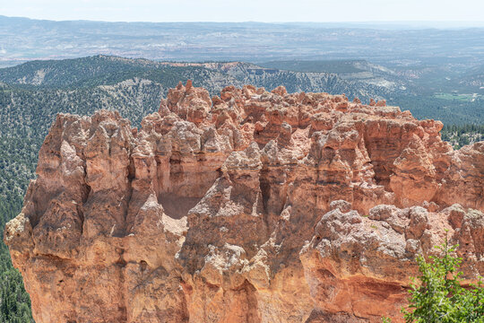 Hoodoos and Vegetation in Bryce Canyon National Park, Utah, USA