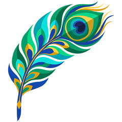 Traditional Indian peacock feather for Krishna Janmashtami © sachintha