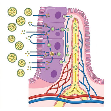 Intestinal Fat Absorption Through Lacteal Vessels