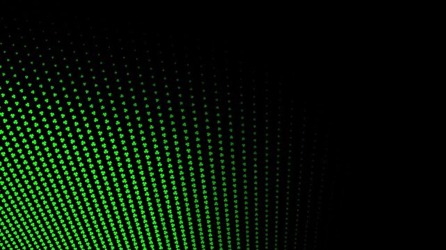 Abstract St. Patrick Day Background with Green Shamrock Effects