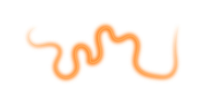 Abstract glowing coral red neon wave line on a clean white background, soft blurred organic curves with luminous edges, minimalist fluid light design for modern digital art and creative graphic projec