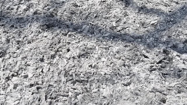 Texture of Gray Ash and Black Charcoal Residue