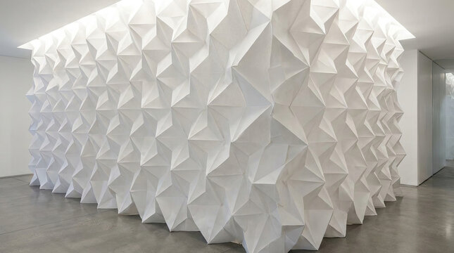 Parametric patterns create wall art with unique geometric design, showcasing depth and texture