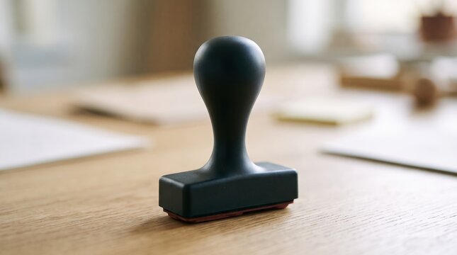 Essential Rubber Stamp Tool on Office Desk