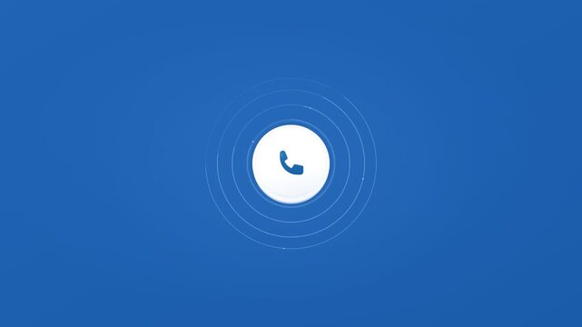 Incoming Phone Call UI Overlay &ndash; Animated Phone Icon Pulse Notification