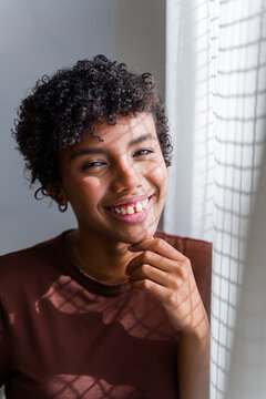 African American woman smiling