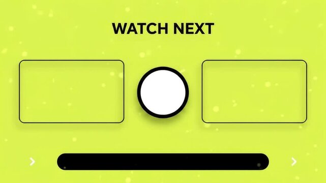 End screen video template with placeholder boxes on yellow background outro social media content creator box
