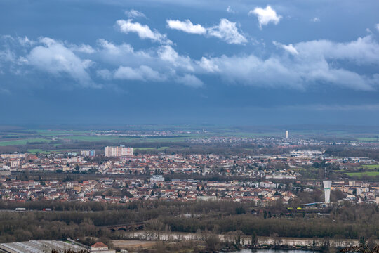 Aerial view of the city of Metz