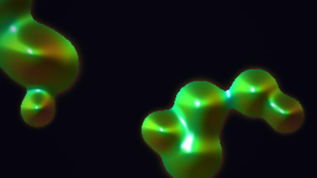 Oil slick iridescent metaball fluid loop