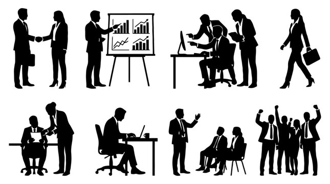business people silhouettes
