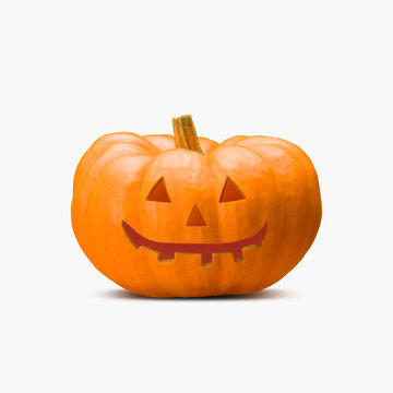 halloween pumpkin isolated on white