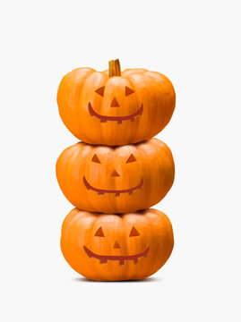 halloween pumpkin isolated on white