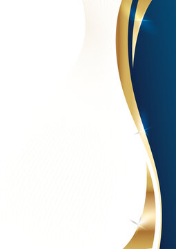 a portrait elegant navy gold wave for corporate certificate background design