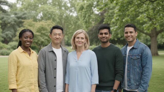 Diverse People Standing Together in Community