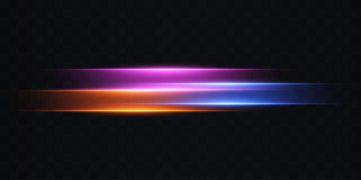 Abstract light lines moving horizontally, generating a vivid speed effect on a dark background