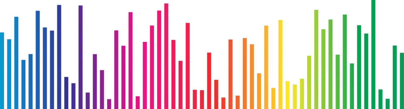 Audio Equalizer Bars Vector Rainbow Music Spectrum Sound Wave Graphic
