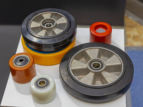 Hard Rubber and Silicone Industrial Wheels With Ball Bearings