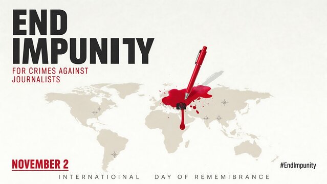 End impunity for journalists awareness poster