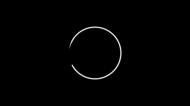 spinning loading circle icon animation on alpha transparent background