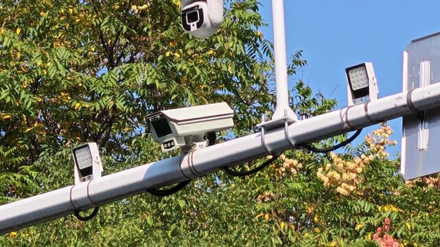 security cameras on the road