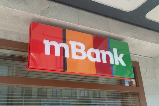Mielec, Poland - July 26, 2026: Logo of Polish bank mBank.
