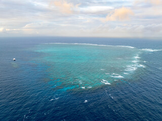 Diving Boat Anchored om the Coral Sea, Norman Reef, The Great Barrier Reef , Australia © Beautiful World