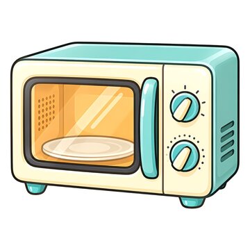 vector illustration of a microwave oven