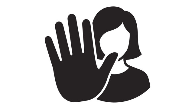 Female Abuse Prevention and Self Defense Concept Icon