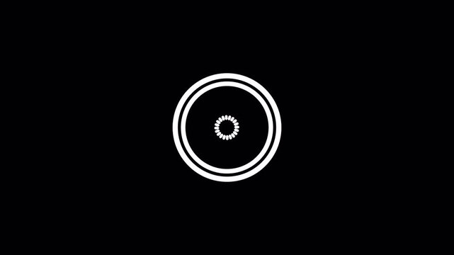 2D Animated Circle Tap Icon with Ripple Effect on transparent background. suitabel for mobile design. 4K Video