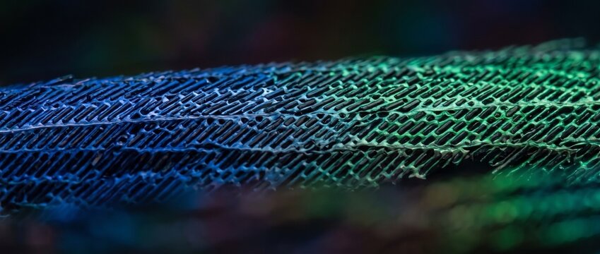 Fiber Optic Data Stream: An artistic macro visualization of high-speed digital information.