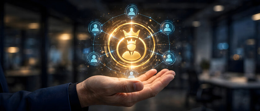 Digital leadership network with connected employee profiles