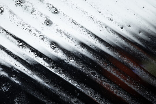 Abstract water and oil pattern with bubbles