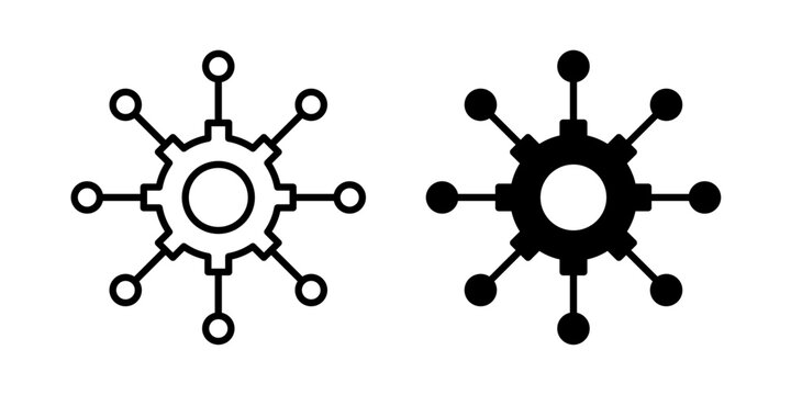 Useful functions icon in outline and solid style, isolated on white background. Ideal for features, tools, productivity, and app capabilities related features in mobile and web design.