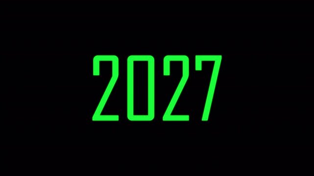 Bright Red Number 202 on Solid Black Background for New Year or Celebration