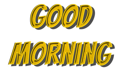 Good morning png cartoon font typography © Rawpixel.com