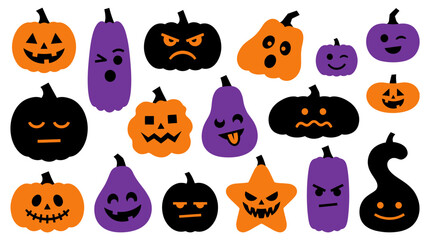 Fototapeta premium halloween pumpkins background