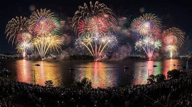 A vibrant diwali night sky illuminated by spectacular fireworks and celebratory lights creating a joyous atmosphere