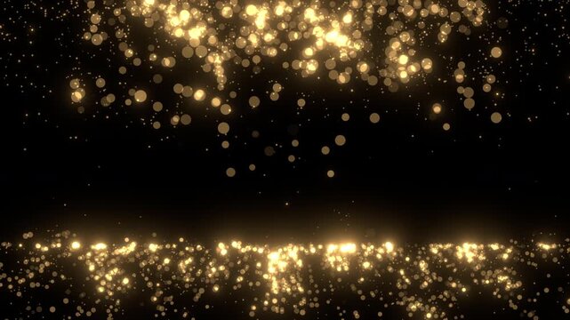 gold dust particle decoration stage background