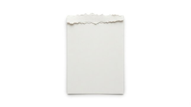 Isolated white paper envelope with torn opening on a clean white background representing correspondence and communication