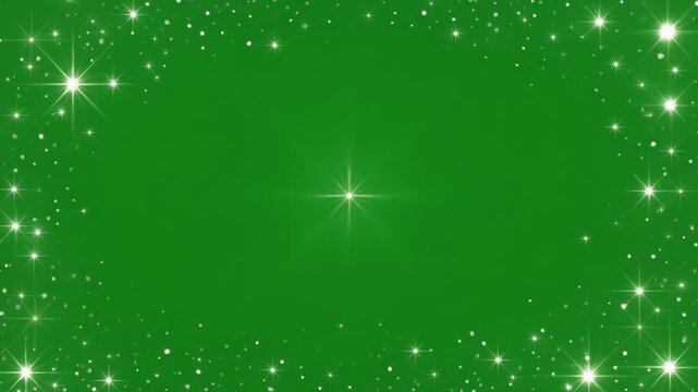 Twinkling star motion graphics with green screen. AI