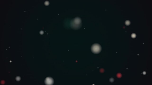 An elegant, seamless Christmas background featuring luminous circular bokeh in warm champagne gold, soft white, ruby red, and emerald green. Offers sophisticated lighting, balanced color distribution,