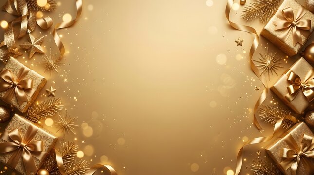 A luxurious golden christmas background perfect for festive promotions holiday greetings and elegant seasonal marketing campaigns